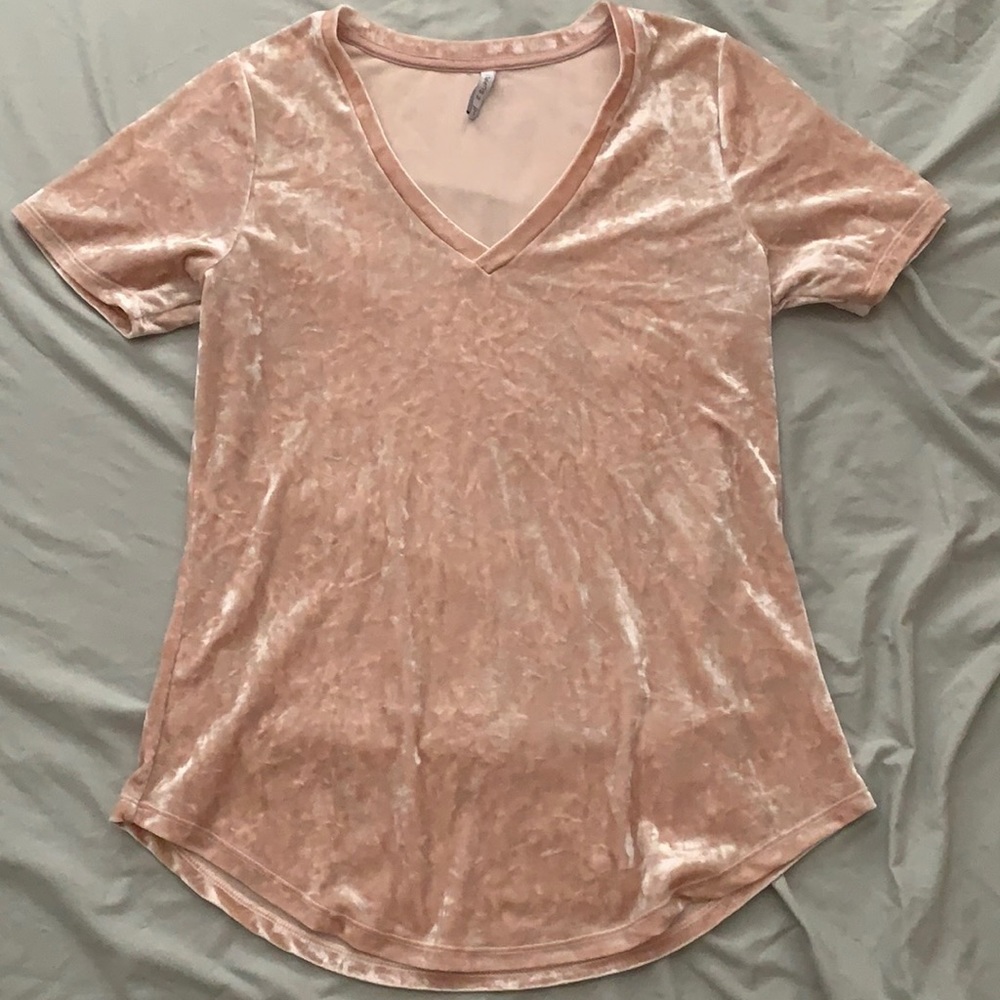 Z Supply Pink Velvet Top